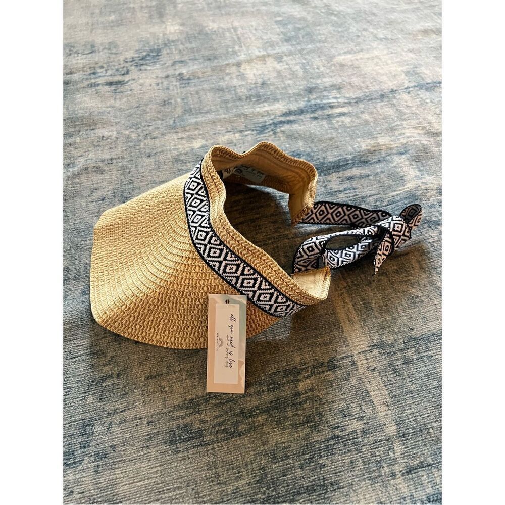 NWT! Aynil Foldable Straw Sun Visor
